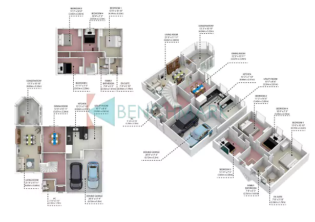 Benchmark Designs Eye-Catching 3D Floor Plans